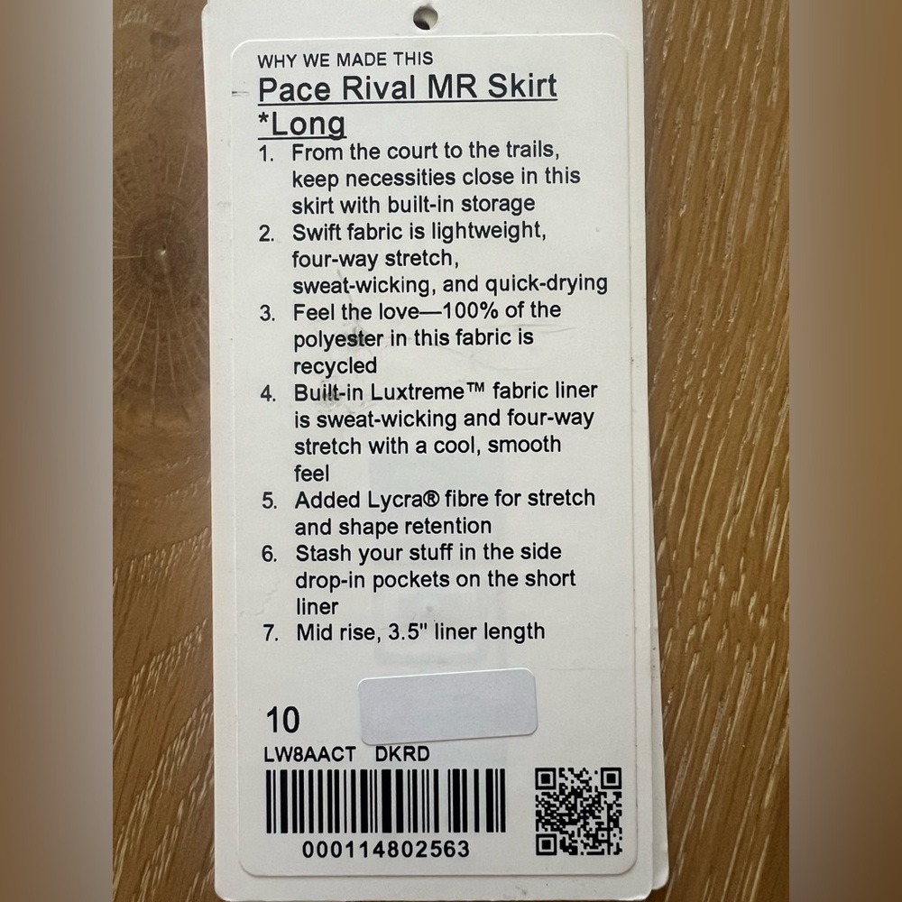 Lululemon Pace Rival Skirt - Picture 4 of 11